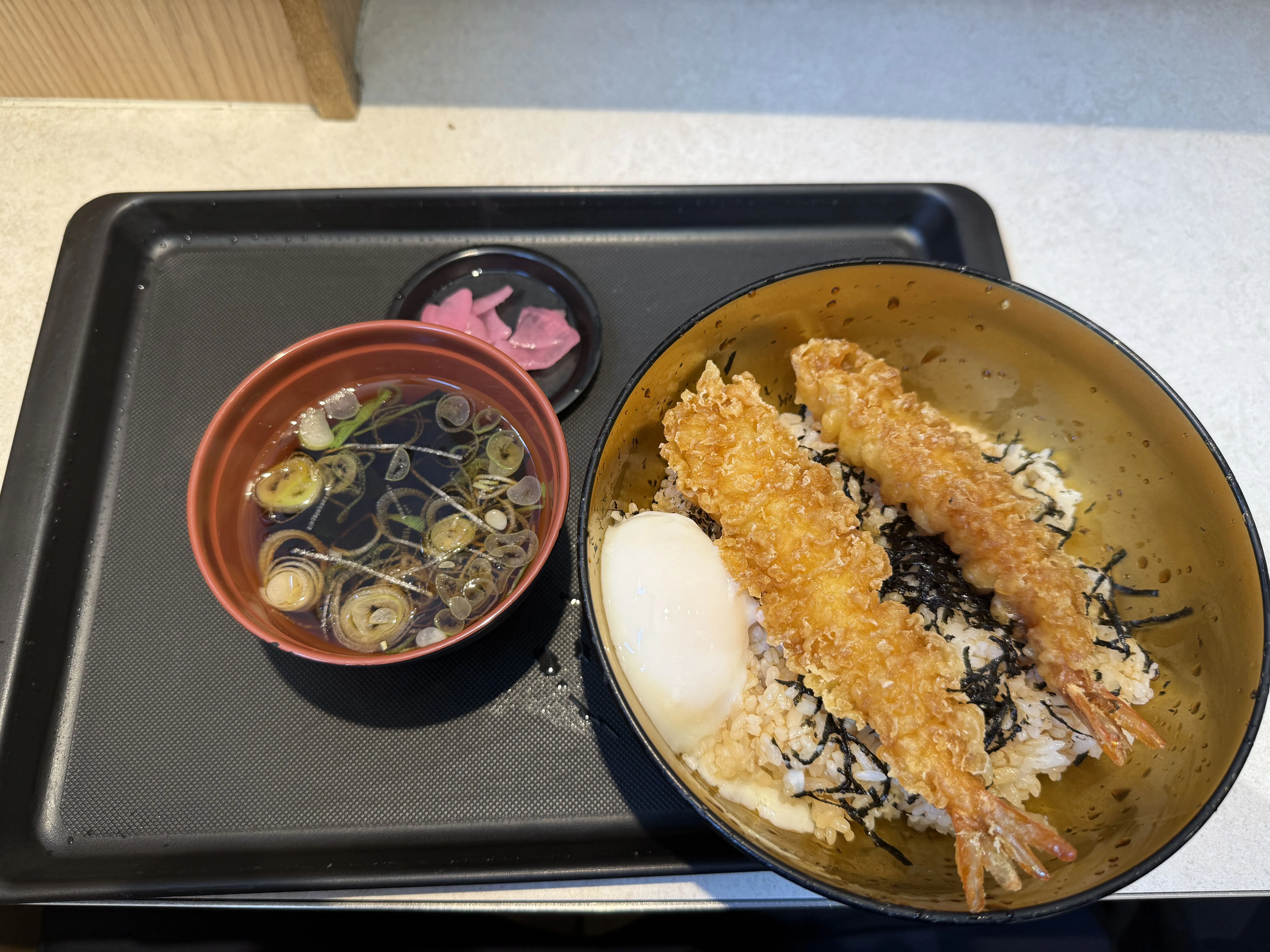 午餐 - 天妇罗温泉蛋米饭